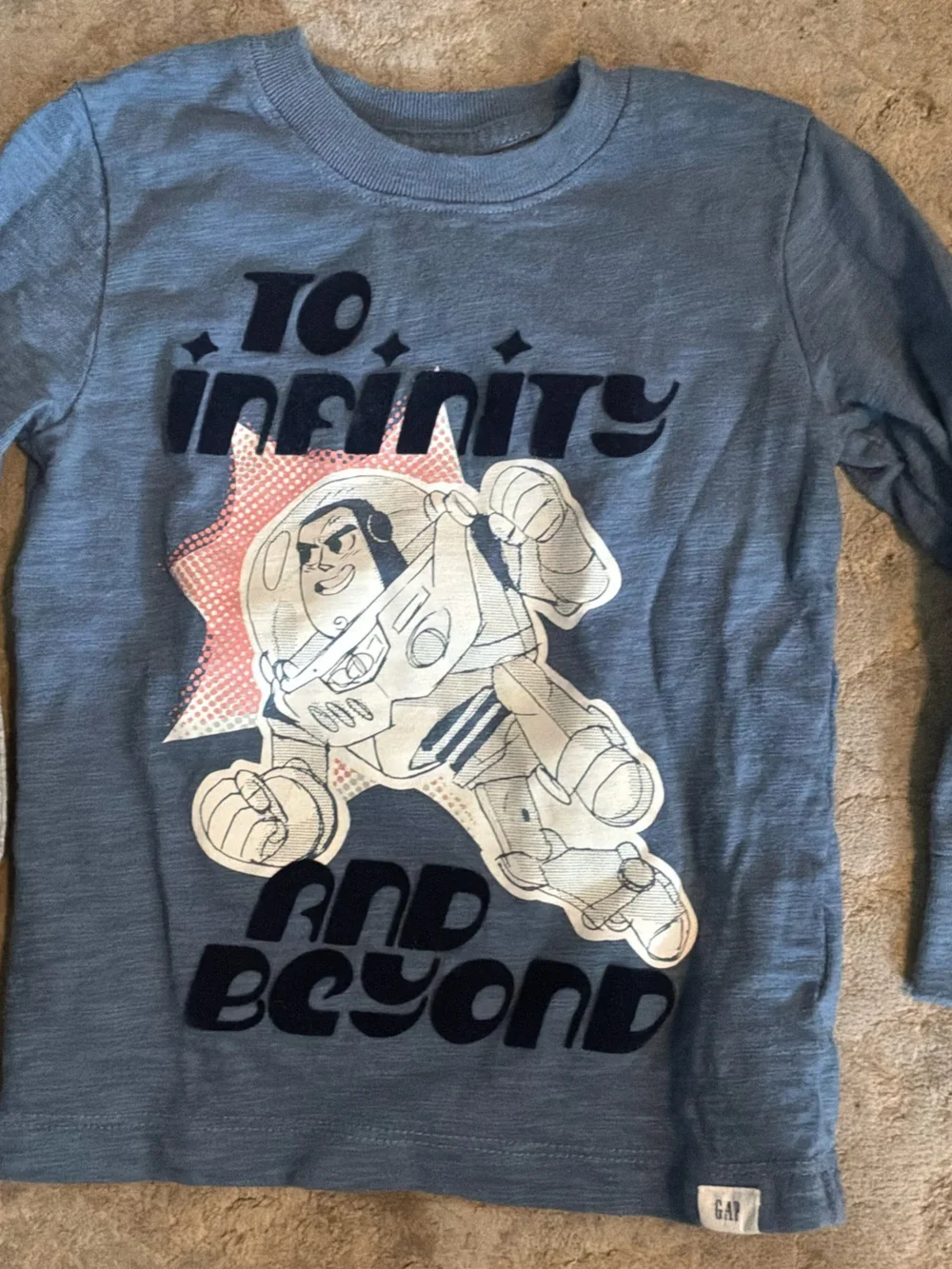 GAP Toddler Blue Pixar Graphic Long Sleeve Tee